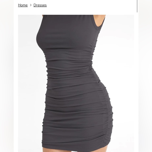 OGL Ruched Sides Crew Mini Dress - Picture 3 of 4